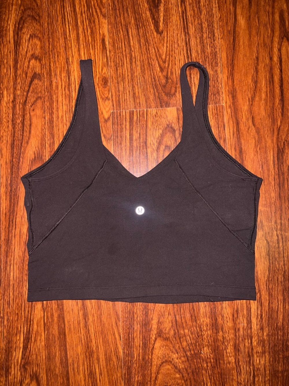 lululemon athletica Brown V-Neck Cropped Sports Bra